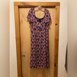 NWT ModCloth floral silky lined dress